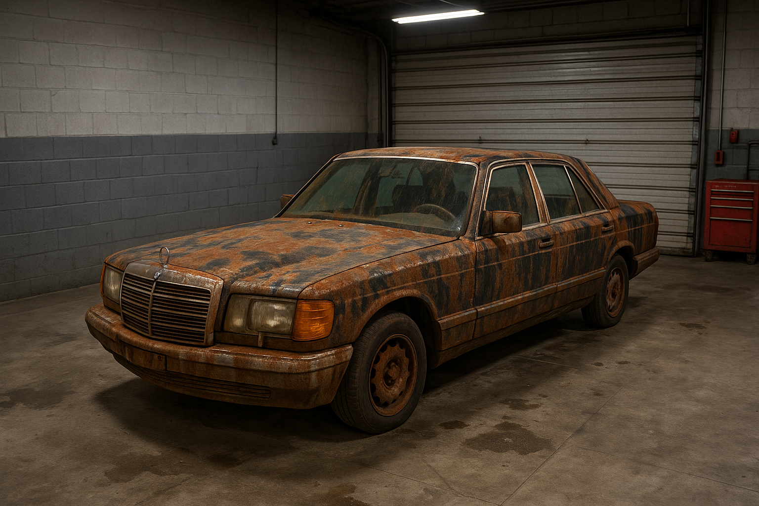 1990 Mercedes-Benz 300SE - Luxury Sports Car before restoration